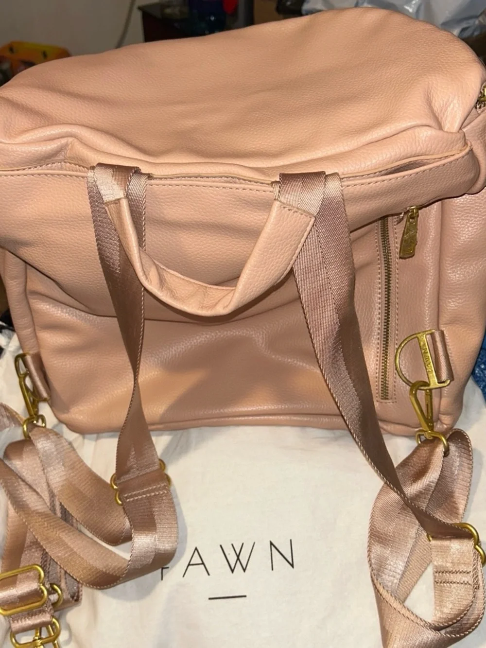 Fawn Design Blush Pink Convertible Diaper Backpack